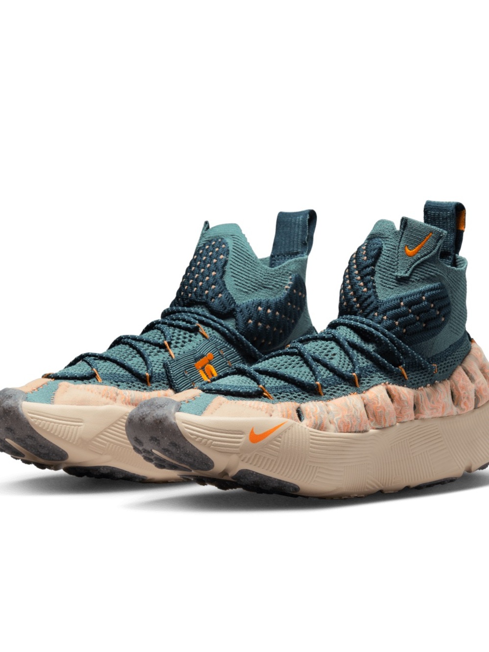 Nike ISPA Sense Flyknit in Mineral Slate Magma Orange